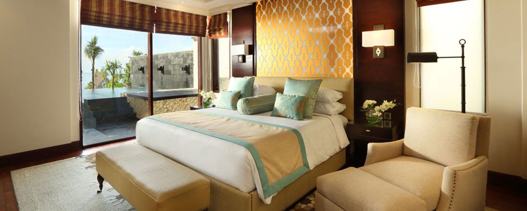 Samabe Bali One Bedroom Ocean Pool Villa bedroom and private pool